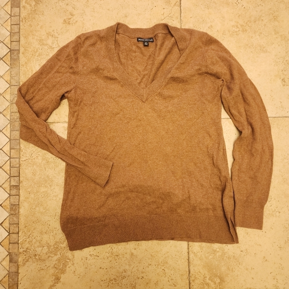 J.Crew Mercantile Tan V-Neck Sweater